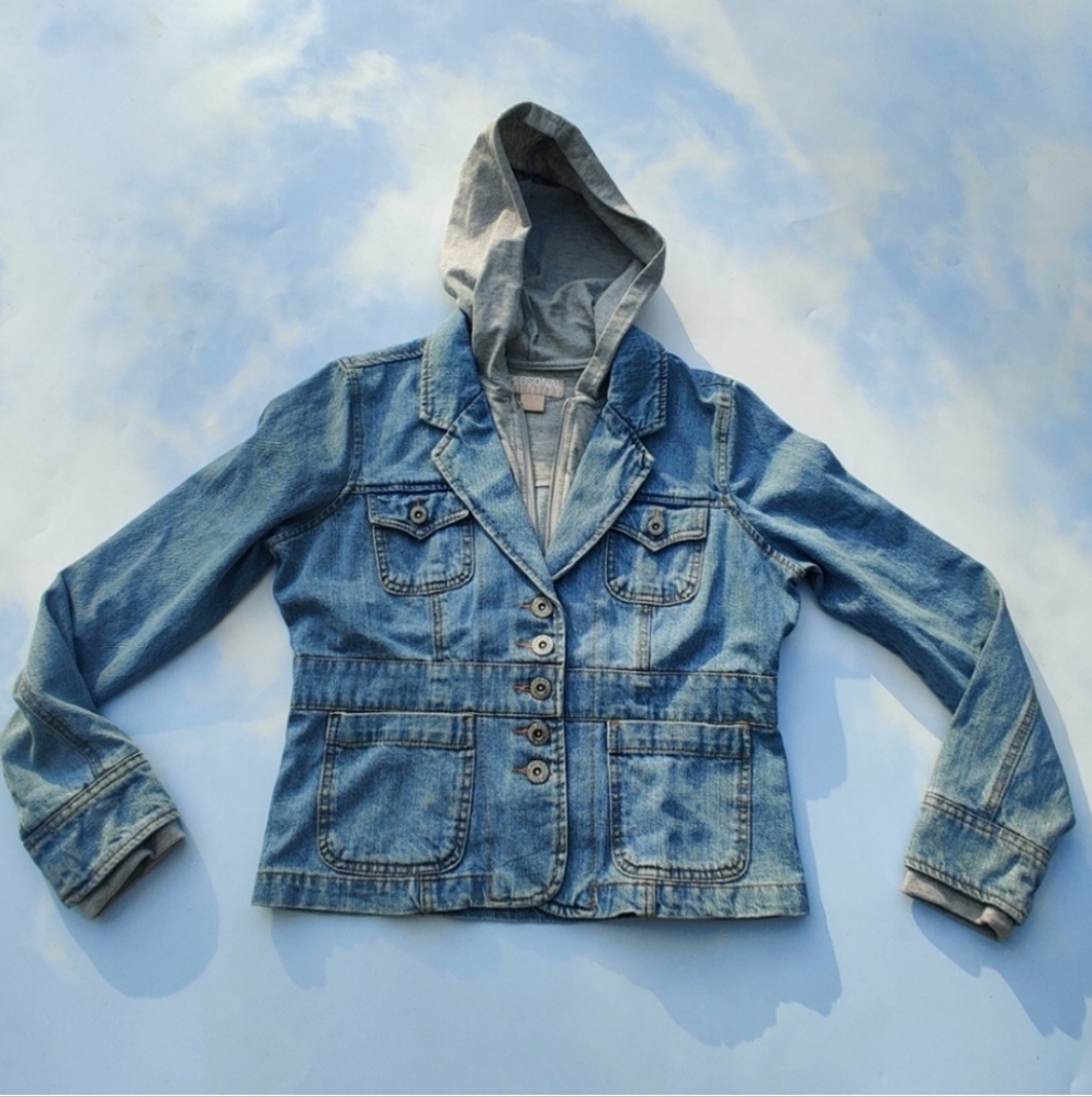 Hoodie Jean Jacket 90s
